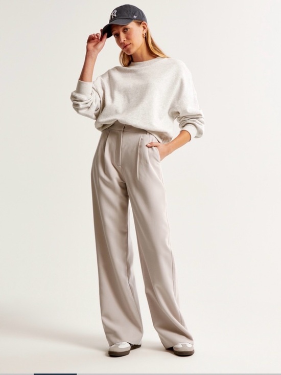 Abercrombie & Fitch Pants - Abercrombie & Fitch Sloane Tailored Wide Leg Pants in Off White